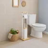 Sada na toaletu Relaxdays, VxŠxH: 76,5 x 28 x 18 cm, bambus Náhled obrázku produktu 2
