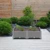 Relaxdays Pflanzkübel, Rattan-Optik, HBT: 38x80x40 cm, Produktbild-Vorschau 2