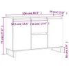 vidaXL Sideboard Blanc 101,5x35x70 cm Bois composite Voir les images du produit 11