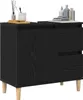 Möbel Waschbeckenunterschrank Schwarz Eiche 65x33x60 cm Produktbild-Vorschau 3
