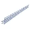 A clear plastic shower seal with water droplets on it, isolated on a white background. Voir les images du produit
