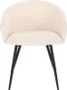 A single cream-colored upholstered chair with black metal legs, shown from the front against a white background. Produktbild-Vorschau