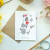 Mr. & Mrs. Panda babykarte Sportreporterin Herz - Weiß - Produktbild-Vorschau 2
