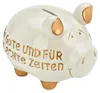 Sparschwein 'Für gute und für schlechte Zeiten' weiß Produktbild-Vorschau 3