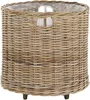 KRINES HOME Duży rattanowy kosz na rośliny okrągły pleciony Podgląd zdjęcia produktu 3