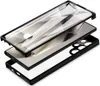 An exploded view of a phone case with a screen protector. Produktbild-Vorschau