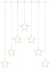 LED Weihnachtsvorhang – 7 Sterne, 67x125 cm, Innen, warm-weiß Produktbild-Vorschau