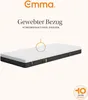 A mattress is shown with marketing text and a logo. Produktbild-Vorschau