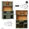 okwish Küchenschrank Stauraum Hoch Mit Glastüren Und LED Produktbild-Vorschau 7