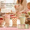 Melamin Becher 250ml Bunt - Herzen Melamin Cups Medium 6er Produktbild-Vorschau 4