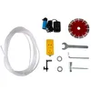 A collection of tools and accessories for a wall chaser, laid out on a white background. Produktbild-Vorschau