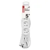 Prodlužovací kabel 5 m / 4 zásuvky / bílý / PVC / 1 mm2 Náhled obrázku produktu