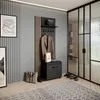 Garderobenschrank LIVIA Links Schwarz - Garderobe mit Produktbild-Vorschau 3