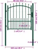 vidaXL Cancello di recinzione con punte in acciaio 100x100 Anteprima dell’immagine prodotto 8
