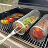 2 Stück rollender Grillkorb, Edelstahl-Rollgrillkorb, Produktbild-Vorschau 5