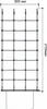 A diagram of a climbing net with dimensions indicated. Produktbild-Vorschau