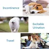 A collage of four images showing different scenarios involving dogs, with text labels. Produktbild-Vorschau