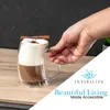 Intirilife 2x Doppelwandiges Thermo Glas - gebogener Style Produktbild-Vorschau 2