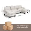 Divano a U BEALIFE  271x122x86 cm | 4 posti con braccioli Anteprima dell’immagine prodotto 2