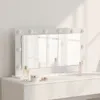 vidaXL Vanity zrkadlo biele 80 x 45 x 18 cm sklo a dyhované Náhľad obrázku produktu 2