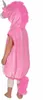 A child wearing a pink unicorn costume, shown from the side. Produktbild-Vorschau