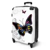 NoBoringSuitcases.com® - Dětský kufr dívka motýl - Cestovní Náhled obrázku produktu 2