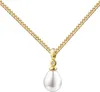 585er Gold Anhänger mit Süßwasserperle und Diamant für Produktbild-Vorschau 1