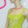 Kette 8mm Kunststoffperlen rosa-pink-glänzend 50cm rosa 8mm Produktbild-Vorschau 3