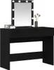 vidaXL Coiffeuse avec miroir, aspect chêne noir, 100 x 40 x Voir les images du produit 1