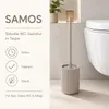 SAMOS WC-Garnitur Taupe Polyresin gerippt Toilettenbürste Produktbild-Vorschau 7