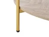 BELIANI Couchtisch Gold / Hellbraun mit Glasplatte aus Produktbild-Vorschau 5