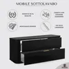 RODAN | Mobile da bagno - 120 CM - Nero opaco - MDF - 2 Anteprima dell’immagine prodotto 3