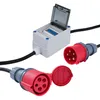 A digital power meter with CEE plugs and a protective box. Produktbild-Vorschau