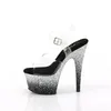 ADORE-708SS Damen Sandale von Pleaser, Transparent Silber , Produktbild-Vorschau 3