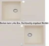 Granitspüle Beige Küchenspüle Granit Siphon Einbauspüle Produktbild-Vorschau 3