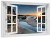 Wallario Wandbild mit Fenster-Illusion: Sonnenuntergang Produktbild-Vorschau 2