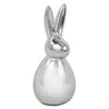 Hase Porzellan silber glänzend Osterdekoration Ostern Produktbild-Vorschau 1