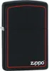 Zippo Benzin-Feuerzeug schwarz matt, rote Border 60001437, Produktbild-Vorschau 3