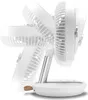 A white portable fan is shown at various angles against a white background. Produktbild-Vorschau