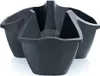 Three dark gray plastic planters are arranged in a cluster against a white background. Náhľad obrázku produktu