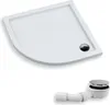 Douchebak kwartcirkel 90x90x5, sanitairacryl, glad Productafbeelding-voorbeeld 1