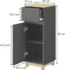 Meuble middle Vicco Livia Anthracite 30x80cm avec tiroir, Voir les images du produit 2
