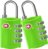 Two green TSA-approved combination locks against a white background. Produktbild-Vorschau