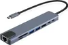 USB-C-Hub 8-in-1 Grau Aluminium mit 4K HDMI, USB 3.0, USB-C Produktbild-Vorschau 4