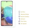 A screen protector is shown next to a smartphone with a colorful background. Produktbild-Vorschau