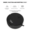 A black robot vacuum cleaner is shown from a diagonal top-down view, with text and icons describing its features. Náhled obrázku produktu