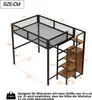 OKWISH Lit Mezzanine 140x200 Cm - Double Avec Échelle Voir les images du produit 4