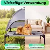 COSTWAY, cuccia rialzata per cani con tenda, resistente Anteprima dell’immagine prodotto 8