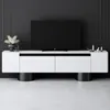 Skye Decor, Bohem - Bílá, Černá, TV stolek, bílý, 100 % Náhled obrázku produktu 2