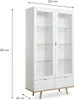 Vitrine Glasschrank Oslo | Skandinavisch | weiß / Sonoma Produktbild-Vorschau 18